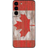 Canadian Flag Dark Wood Galaxy S22 Skin
